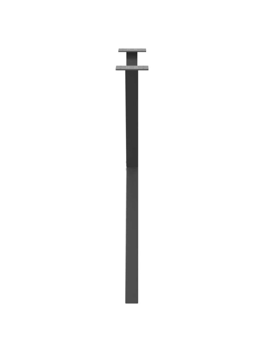 Ruokapöydän jalat x-muotoiset 2 kpl antrasiitti 80x(72-73) cm teräs