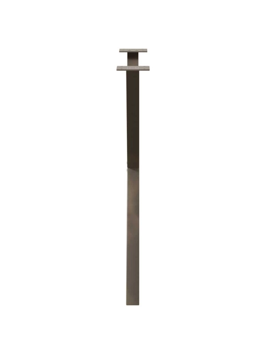 Ruokapöydän jalat x-muotoiset 2 kpl luonnonvärinen teräs 80x(72-73) cm teräs