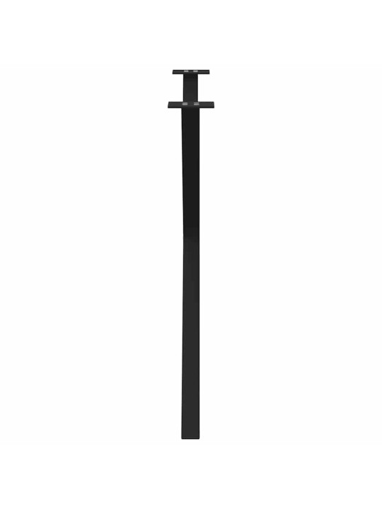 Ruokapöydän jalat x-muotoiset 2 kpl musta 90x(72-73) cm teräs