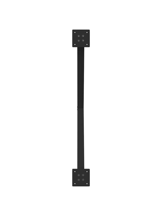 Ruokapöydän jalat x-muotoiset 2 kpl musta 90x(72-73) cm teräs