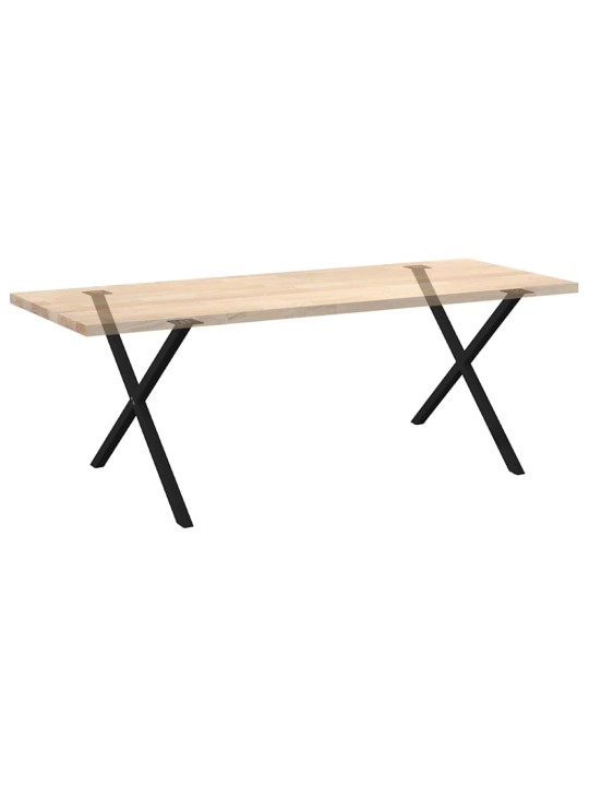 Ruokapöydän jalat x-muotoiset 2 kpl musta 90x(72-73) cm teräs
