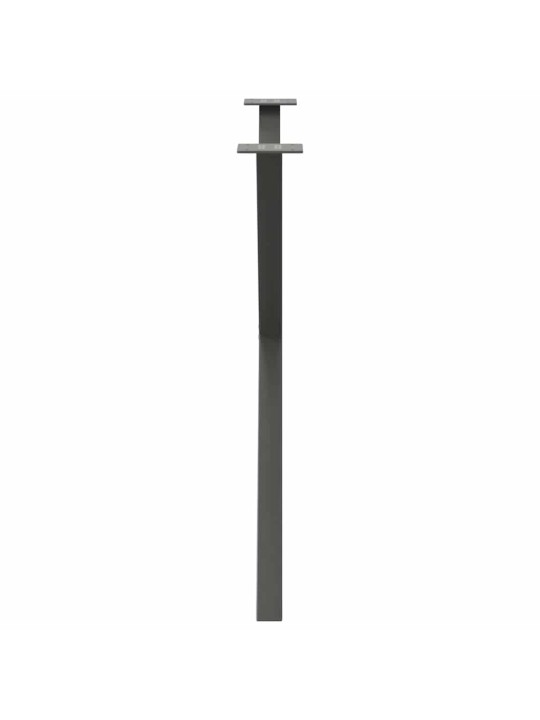 Ruokapöydän jalat x-muotoiset 2 kpl antrasiitti 90x(72-73) cm teräs