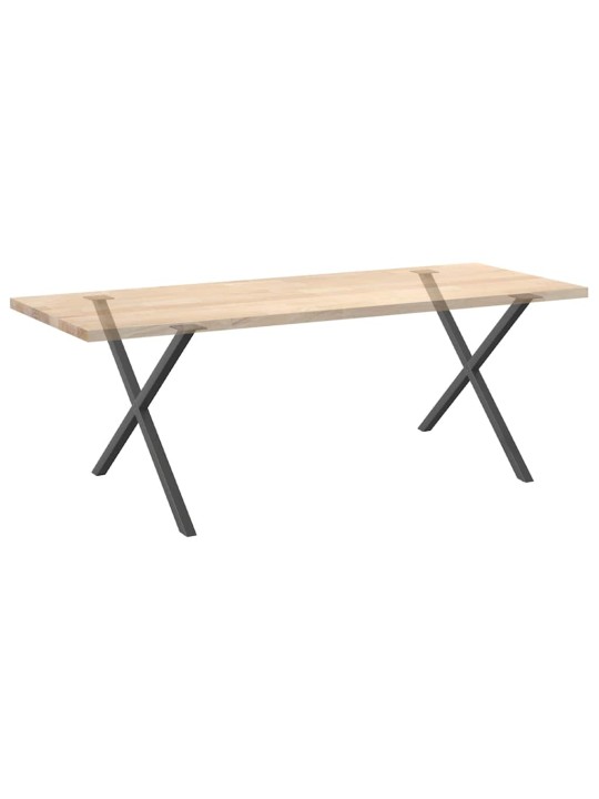 Ruokapöydän jalat x-muotoiset 2 kpl antrasiitti 90x(72-73) cm teräs
