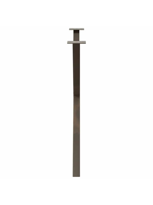 Ruokapöydän jalat x-muotoiset 2 kpl luonnonvärinen teräs 90x(72-73) cm teräs
