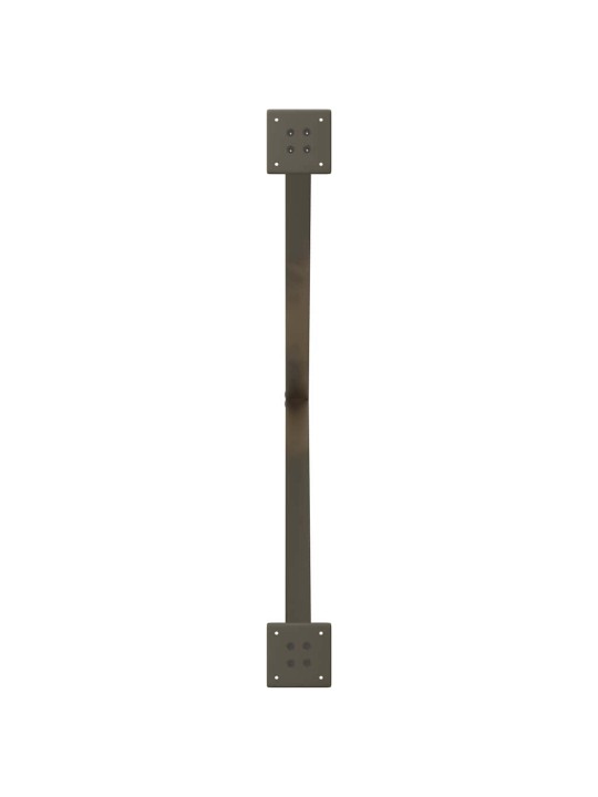 Ruokapöydän jalat x-muotoiset 2 kpl luonnonvärinen teräs 90x(72-73) cm teräs