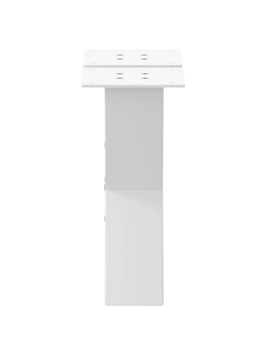 Sohvapöydän jalat x-muotoiset 2 kpl valkoinen 30x(30-31) cm teräs