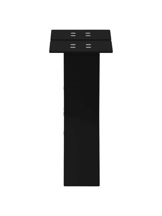 Sohvapöydän jalat x-muotoiset 2 kpl musta 40x(30-31) cm teräs
