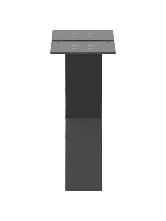Sohvapöydän jalat x-muotoiset 2 kpl antrasiitti 40x(30-31) cm teräs