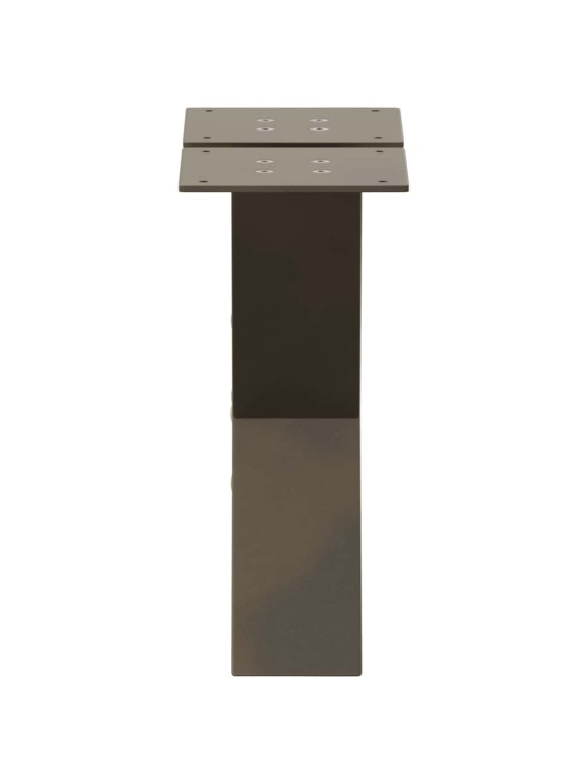 Sohvapöydän jalat x-muotoiset 2 kpl luonnonvärinen teräs 40x(30-31) cm teräs
