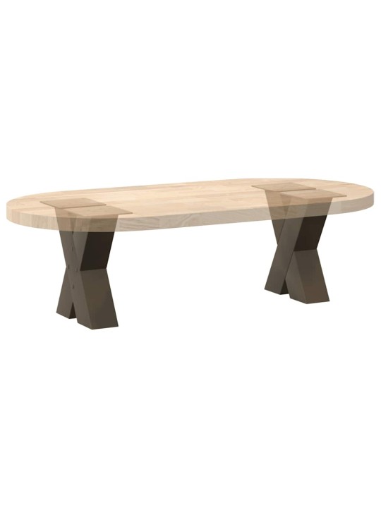 Sohvapöydän jalat x-muotoiset 2 kpl luonnonvärinen teräs 40x(30-31) cm teräs