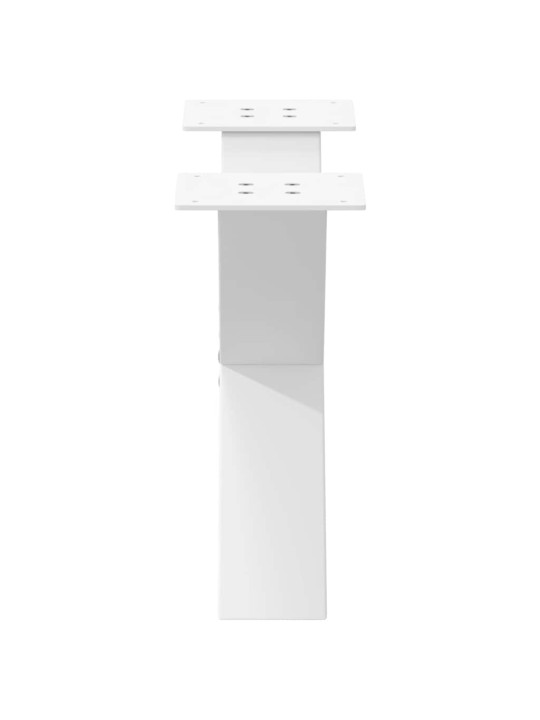 Sohvapöydän jalat x-muotoiset 2 kpl valkoinen 50x(30-31) cm teräs