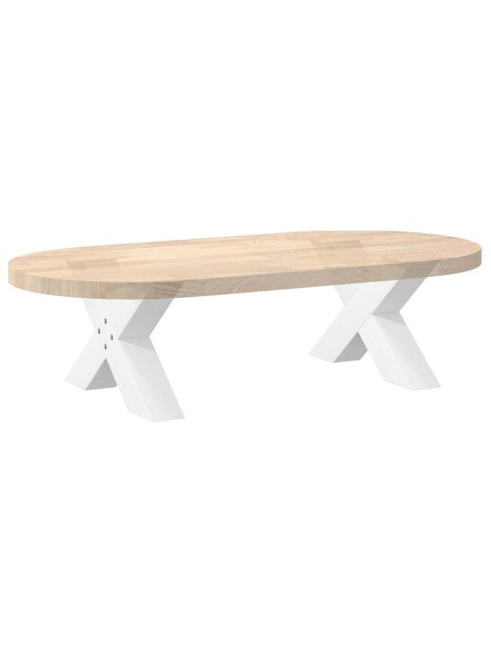Sohvapöydän jalat x-muotoiset 2 kpl valkoinen 50x(30-31) cm teräs
