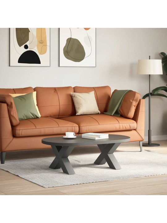 Sohvapöydän jalat x-muotoiset 2 kpl antrasiitti 50x(30-31) cm teräs
