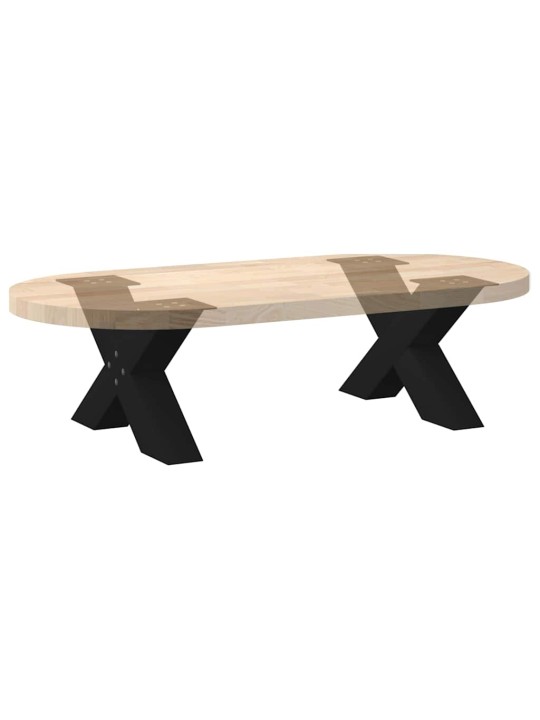 Sohvapöydän jalat x-muotoiset 2 kpl musta 60x(30-31) cm teräs