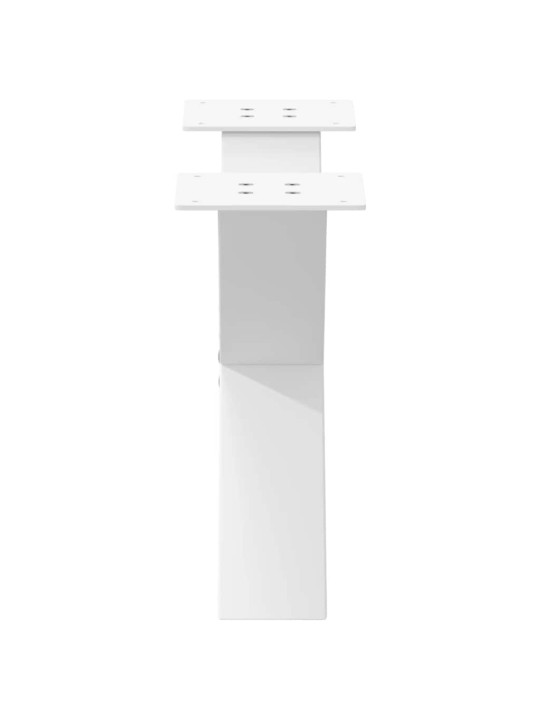 Sohvapöydän jalat x-muotoiset 2 kpl valkoinen 60x(30-31) cm teräs