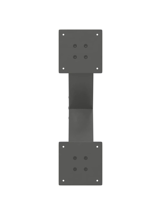 Sohvapöydän jalat x-muotoiset 2 kpl antrasiitti 60x(30-31) cm teräs