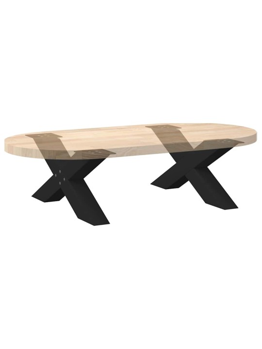 Sohvapöydän jalat x-muotoiset 2 kpl musta 70x(30-31) cm teräs