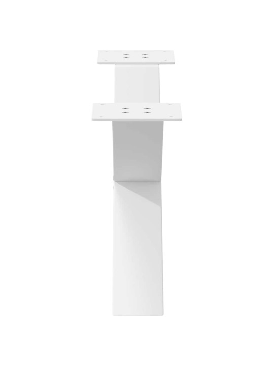 Sohvapöydän jalat x-muotoiset 2 kpl valkoinen 70x(30-31) cm teräs