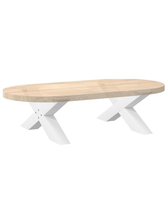 Sohvapöydän jalat x-muotoiset 2 kpl valkoinen 70x(30-31) cm teräs