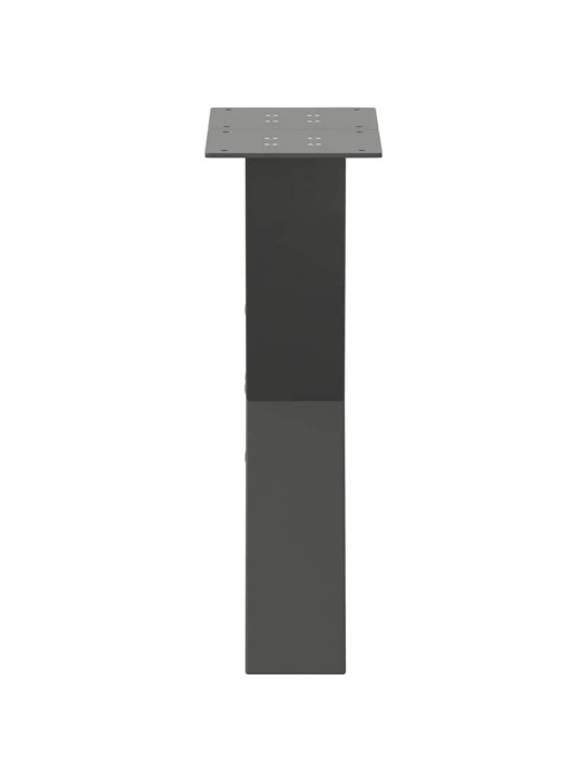 Sohvapöydän jalat x-muotoiset 2 kpl antrasiitti 28x(42-43) cm teräs