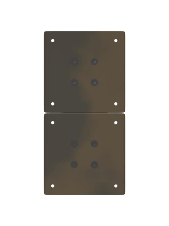 Sohvapöydän jalat x-muotoiset 2 kpl luonnonvärinen teräs 28x(42-43) cm teräs