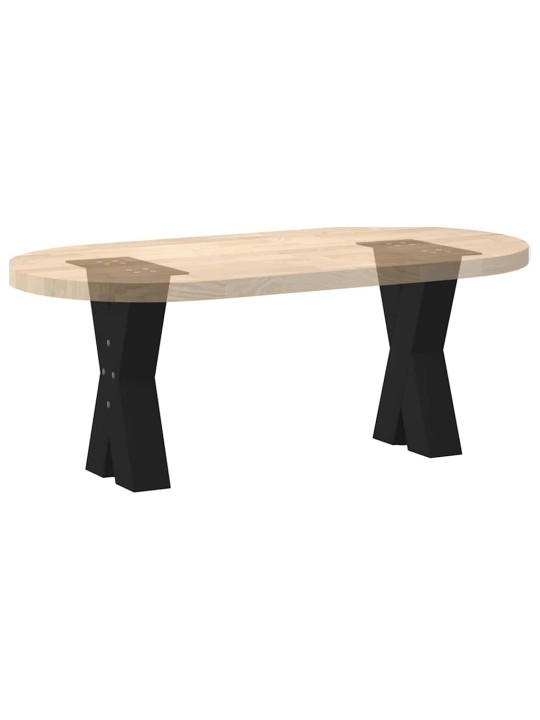 Sohvapöydän jalat x-muotoiset 2 kpl musta 38x(42-43) cm teräs