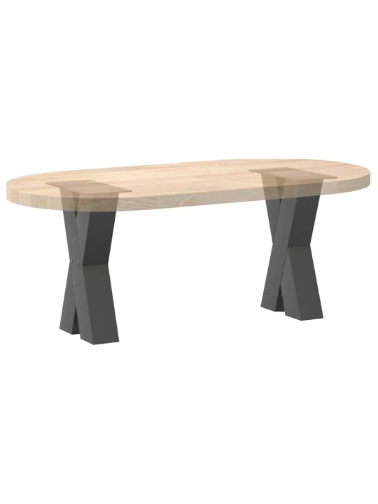 Sohvapöydän jalat x-muotoiset 2 kpl antrasiitti 38x(42-43) cm teräs