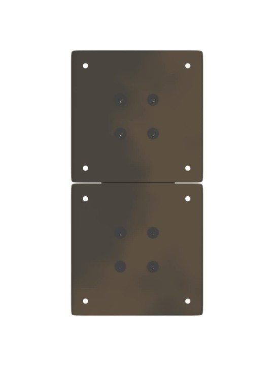 Sohvapöydän jalat x-muotoiset 2 kpl luonnonvärinen teräs 38x(42-43) cm teräs