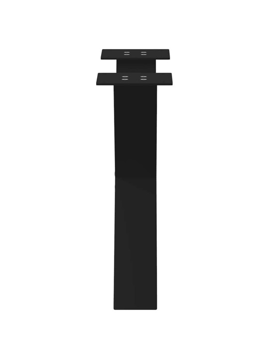 Sohvapöydän jalat x-muotoiset 2 kpl musta 50x(42-43) cm teräs