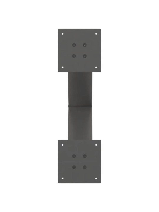 Sohvapöydän jalat x-muotoiset 2 kpl antrasiitti 50x(42-43) cm teräs
