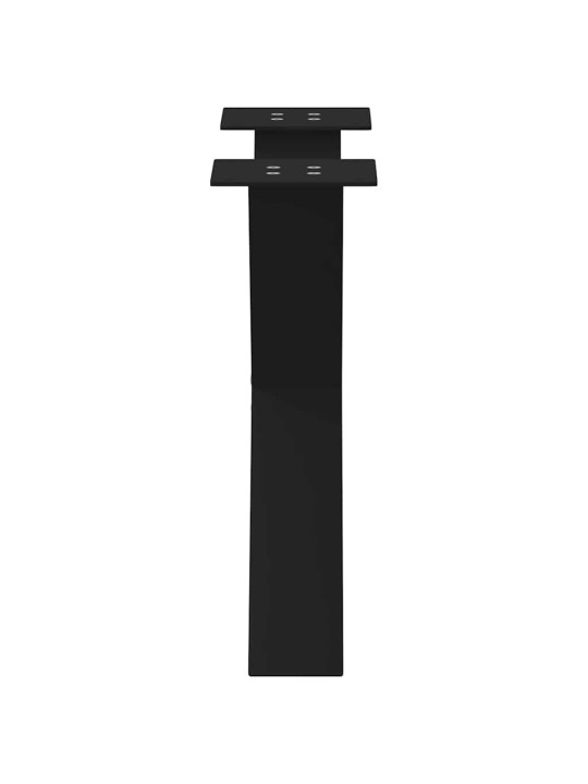 Sohvapöydän jalat x-muotoiset 2 kpl musta 60x(42-43) cm teräs