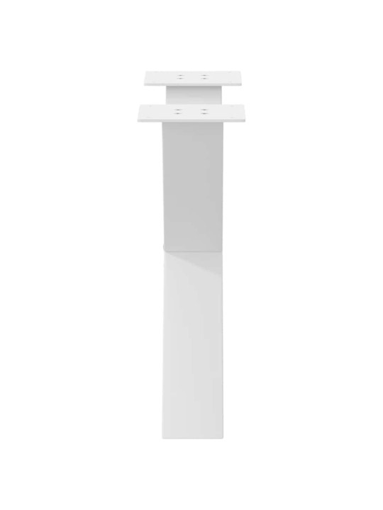 Sohvapöydän jalat x-muotoiset 2 kpl valkoinen 60x(42-43) cm teräs