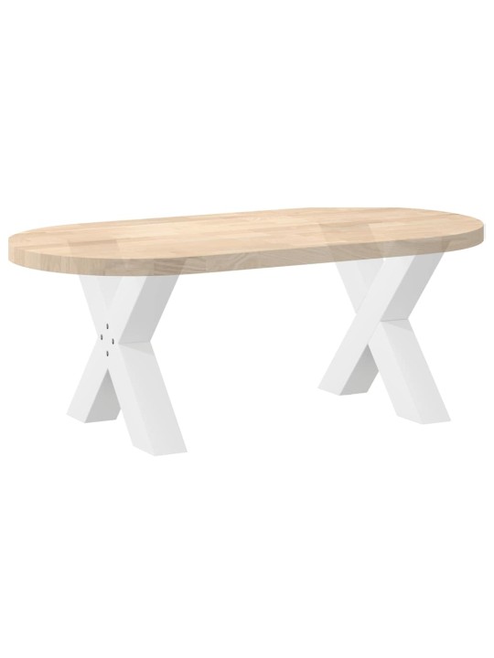 Sohvapöydän jalat x-muotoiset 2 kpl valkoinen 60x(42-43) cm teräs