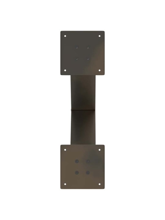 Sohvapöydän jalat x-muotoiset 2 kpl luonnonvärinen teräs 60x(42-43) cm teräs
