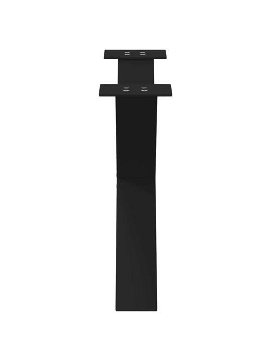 Sohvapöydän jalat x-muotoiset 2 kpl musta 70x(42-43) cm teräs