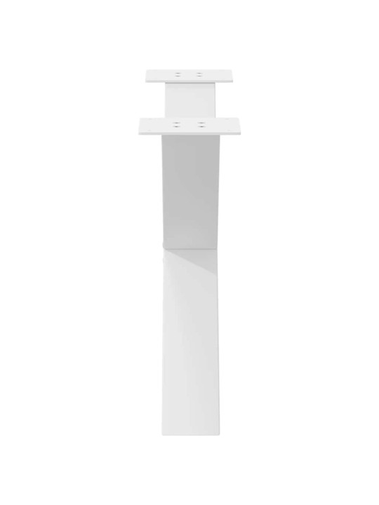 Sohvapöydän jalat x-muotoiset 2 kpl valkoinen 70x(42-43) cm teräs