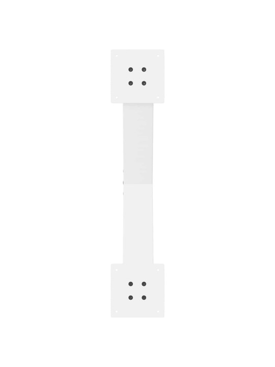 Sohvapöydän jalat x-muotoiset 2 kpl valkoinen 70x(42-43) cm teräs