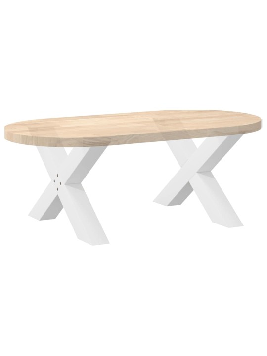 Sohvapöydän jalat x-muotoiset 2 kpl valkoinen 70x(42-43) cm teräs