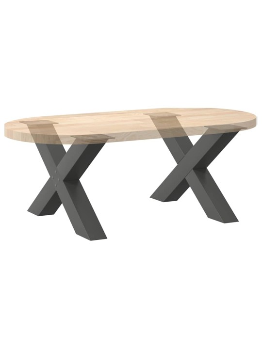 Sohvapöydän jalat x-muotoiset 2 kpl antrasiitti 70x(42-43) cm teräs