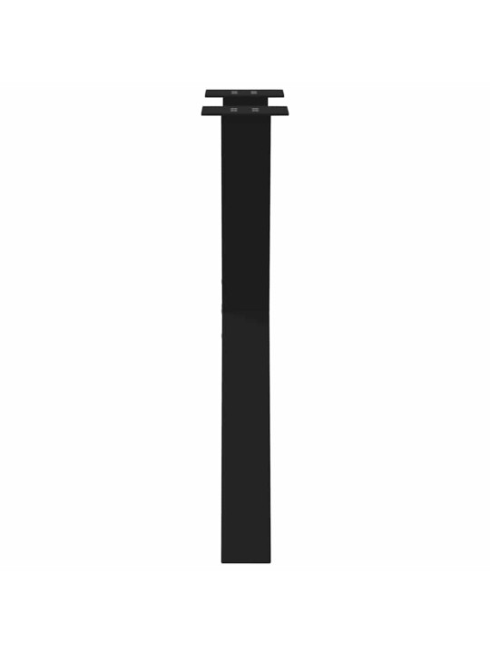 Ruokapöydän jalat x-muotoiset 2 kpl musta 50x(72-73) cm teräs