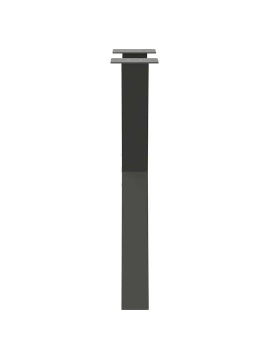 Ruokapöydän jalat x-muotoiset 2 kpl antrasiitti 50x(72-73) cm teräs