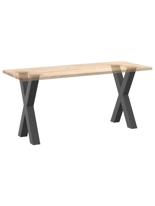 Ruokapöydän jalat x-muotoiset 2 kpl antrasiitti 50x(72-73) cm teräs