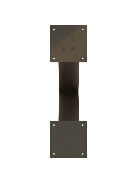 Ruokapöydän jalat x-muotoiset 2 kpl luonnonvärinen teräs 50x(72-73) cm teräs