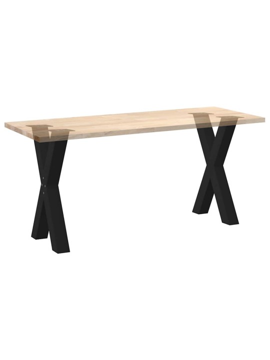 Ruokapöydän jalat x-muotoiset 2 kpl musta 60x(72-73) cm teräs