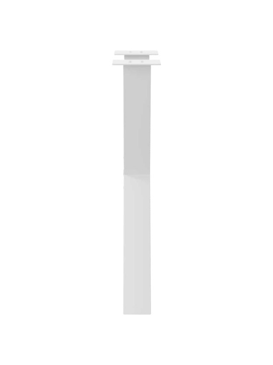 Ruokapöydän jalat x-muotoiset 2 kpl valkoinen 60x(72-73) cm teräs