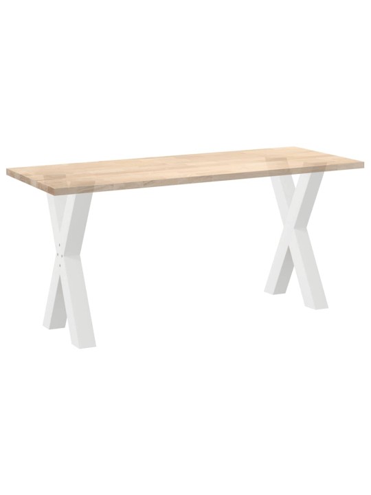 Ruokapöydän jalat x-muotoiset 2 kpl valkoinen 60x(72-73) cm teräs
