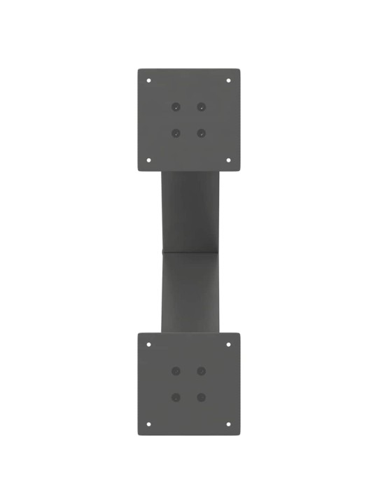 Ruokapöydän jalat x-muotoiset 2 kpl antrasiitti 60x(72-73) cm teräs