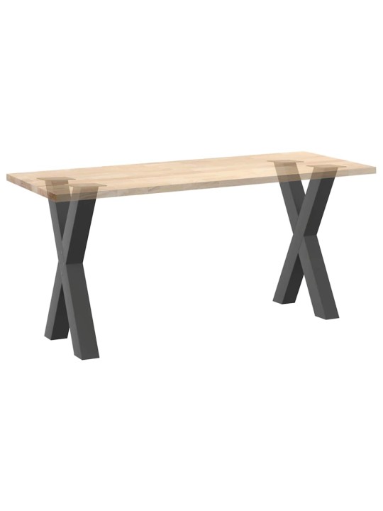 Ruokapöydän jalat x-muotoiset 2 kpl antrasiitti 60x(72-73) cm teräs