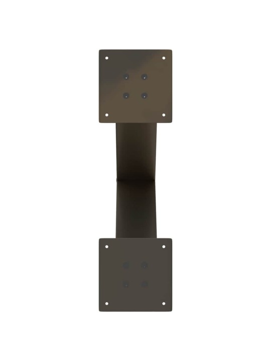 Ruokapöydän jalat x-muotoiset 2 kpl luonnonvärinen teräs 60x(72-73) cm teräs