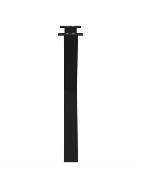Ruokapöydän jalat x-muotoiset 2 kpl musta 70x(72-73) cm teräs